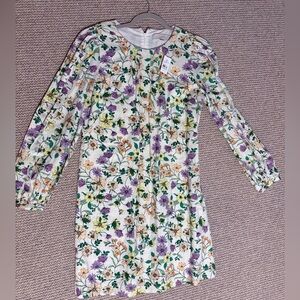 Floral Womens Dress with Purple and Green Accents NWT